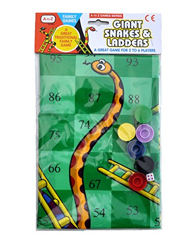 A To Z Giant Snakes & Ladders Family Fun Indoor Outdoor Game New In Retail Pack