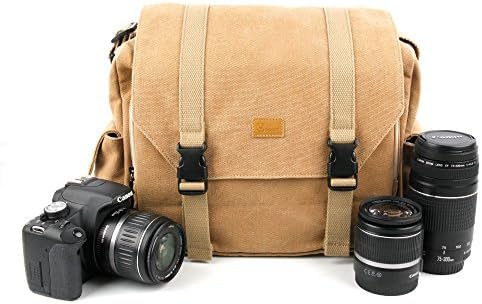 DURAGADGETTan-Brown Large Sized Canvas Carry Bag - Compatible with ExquizOn S6