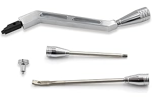 LVOUP Shifter Lever Turn Signal Lever Tilt Lever Flasher Knob Lever Kits Compatible with GM Columns Chevy Buick Oldsmobile Pontiac and Cadillac Chrome 1967-1994