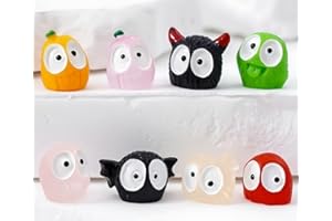 Ygapuzi 14Pcs Nette Ruß Sprites Auto Rückspiegel Zubehör Cartoon Ruß Figuren Dekoration für Autospiegel Armaturenbrett Innenausstattung Auto Ornament Lustige Geschenke für alle Altersgruppen