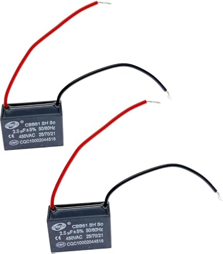 Condensatore CBB61 450V Per Ventole Soffitto - Capacità 1.5-20UF Per