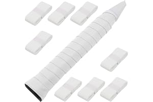 FENGCHUANG 8 stycken greppband tennisracket 110 cm × 2,5 cm mjuk och naturlig konsistens halkfritt självhäftande handlim lämpligt för tennis badminton