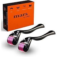 mars by GHC Premium Derma Roller With 0.5mm 540 Titanium Alloy Micro Needles for Hair & Beard Follicle Stimulation…
