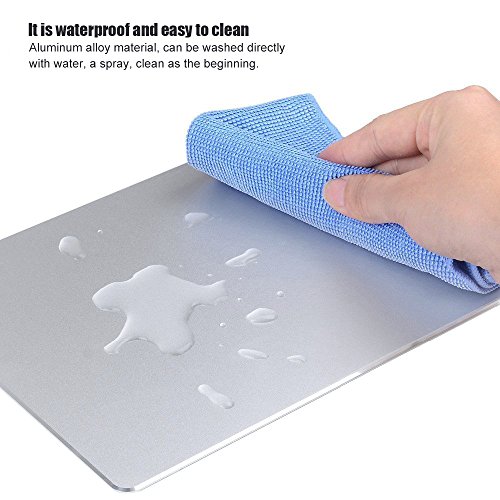 Xingddoz Alfombrilla de Rat  n W de Aluminio para Juegos Antideslizante Base de Goma y Alfombrilla de Rat  n de Micro Superficie de Aluminio de Voladura de Arena para Control R  pido y Preciso plata