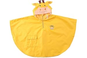 mama stadt Poncho Enfant Pluie Unisex Cape Impermeable Bebe Manteau Imperméable Garçon Fille Veste Anti Pluie avec Capuche Cartoon Convient aux Enfants de 2 à 6 ans