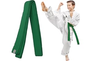 COYUN 1 Pezzi 220cm Cintura Professionale Taekwondo, Verde Judo Karate Cintura Arti Marziali Karate Judo Cotone Cintura Taekwondo Professionale Karate Judo Cintura Sportiva Per Arti Marziali