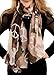 Produktbild Calonice Amorino Damen Schal Braun Blau Weiß Tarnung Camouflage Symbol des Friedens Frieden Peace War and Peace Print 100% Polyester 100x180 cm (LxH) 23000