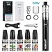 Produktbild E Zigaretten Starter Set 50W, MONVAP M50 Vape pen mit 5x10ml E Liquid, Top Refill Verdampfer o.5ohm 2ml, Vape Akku 1500mah, E Shisha Ohne Nikotin 0.0mg