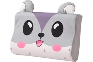 SUMKTO Atmungsaktives Kinder Bett Kissen Weicher Gedächtnis Schaum Hautfreundlich Kinderkopfkissen Ergonomisches Kinder Kinderkissen Ideal für Kleinkind Schlaf, wasch bar, kühlender Kissen bezug