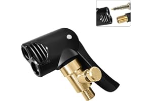 HAINUE 8mm Messing Autoventil Adapter, Autoventil Hebelstecker Air Chuck, Messing Reifenfüllnippel mit Ventilgewinde, Auto Ventilstecker Luftpumpe Gewinde Düse, für Auto Fahrrad Motorrad Reifenfüller
