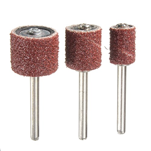 KING DO WAY Schleifhuelsen 102pcs rotary schleifen band schlagzeug w / mandrels 1 / 2, 3 / 8 1 / 4 120 grit passt dremel Schleifen Drum Sleeves - 4