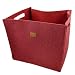 Produktbild 3-er Set Box Filzbox Aufbewahrungskiste Aufbewahrungsbox Kiste für Allelei aus Filz, Korb, Kiste, Boxen, Aufbewahrung für Ikea Regal, Kofferraum, Kellerregal, 3 Stück (Rot meliert)