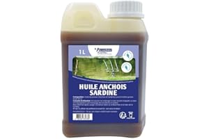 PHOSPHOTECH HUILE ANCHOIS SARDINE - Bidon 1 L - La Nantaise de Nutrition - Pour appâts, bouillettes, pellets et amorces - Attractif puissant pour la pêche en mer ou en rivière - Huile très odorante et appétente