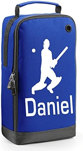 Royal Blue Personalised Cricket Shoe Bag with Carry Handle