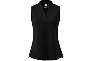AjezMax Polo Senza Maniche Donna Camicia Sports Canotta Cotone Estiva Traspirante Golf Top