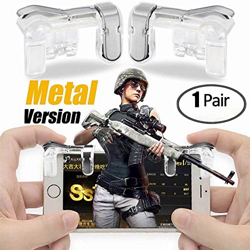 Stealkart PUBG Mobile Game Controller, Gamers Yard 1 Pair Sensitive Game Triggers/Knives Out/Rules of Survival L1R1 Game Gamepad for All Phones Transparent (Metal) RS.255 (87.00% Off) - Amazon Stealkart PUBG Mobile Game Controller, Gamers Yard 1 Pair Sensitive Game Triggers/Knives Out/Rules of Survival L1R1 Game Gamepad for All Phones Transparent (Metal) RS.255 (87.00% Off) - Amazon