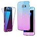 Price comparison product image Connect Zone® Blue/Pink Glitter Back Ultra Slim 360-degree Protective Shockproof Front and Back Full Body for Samsung Galaxy A3 2017 (A320F) TPU Silicone Gel Case Cover