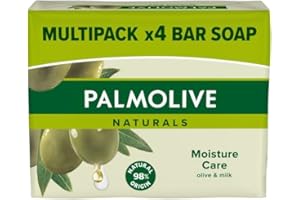 GOLDERS GREEN UK Naturals Soap Bar Moisture with Olive Milk Bar Soap 4 Pack Vegan Natural Origin biodegradable soap for body hands and face GG SoapBar