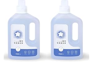 JBPSFSS 1 Litre De Liquide De Nettoyage Pour Robot De Vitres, Liquide De Nettoyage De Vitres Multi-surfaces【Compatible Avec ECOVACS Winbot W2 PRO OMNI/W2 OMNI/W2 PRO/W1 PRO】Pour Tous Les Modèles De Vitres(2pc