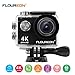 Produktbild FLOUREON Action Kamera 4K Action Cam Wifi Unterwasserkamera Helmkamera Sportkamera Wasserdicht 170° Weitwinkel mit 2 Akkus/Zubehör Kits