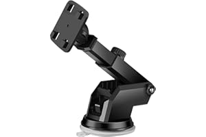 TOUTBIEN Suction Cup Mount for Sat Nav Car GPS Navigation Holder Support Stand on Windshield & Dash Board Compatible with All Navigator CarPlay with 4 Holes on the Back