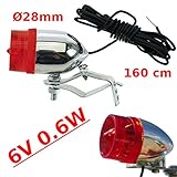 Mit Schraubdeckel Lampe 6 V 0,6 W;