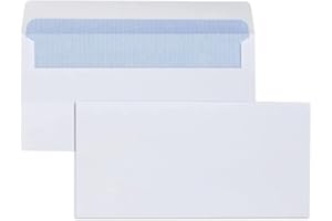 TRIPLE PRIO DL White Peel and Seal Envelopes - Secure Self Seal No Window Design - Perfect for Home Office & Business Mails (50)