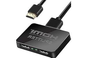 CMYDKOL HDMI Splitter 1 in 2 Out, Hemer 4K 3D 1080P HDMI Splitter 1 to 2 for Dual Monitors, HDMI Splitter 1x2 for MacBook, Xbox, PS3/4, Roku Blu-Ray Player