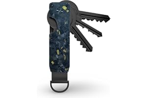 AtEaze® Kompakter Schlüssel Organizer aus Metall für bis zu 6 Schlüssel mit D-Ring | Schlüssel Halter | Schlüssel Etui