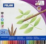 Diseño y funcionalidad Milan 0722124 - Pack de 24 lápices de colores, mina grande