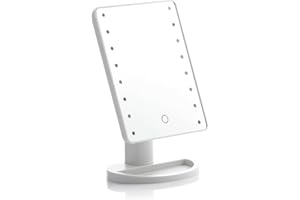 InnovaGoods® Espejo LED táctil de sobremesa Perflex, Ilumina tu Rostro y estiliza tu Maquillaje, con función de Espejo LED, táctil y diseño Elegante, Ideal para el baño y el tocador