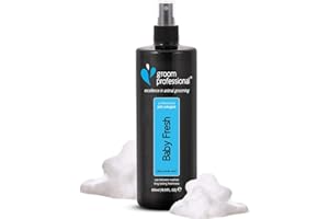 GROOM PROFESSIONAL Baby Fresh Dog Cologne Spray - Dog Perfume Spray - Dog Spray for Smelly Dogs - Familiar Baby Powder Dog Spray - Contains Chamomile to Soothe Sensitive Skin, 500ml