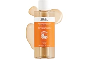 REN CLEAN SKINCARE REN Ready Steady Glow Daily AHA Tonic, 100ml – Exfoliating Toner with Lactic Acid and Salicin, Brightens Skin, Reduces Pores and Fine Lines, Smooths Texture for an Even Complexion