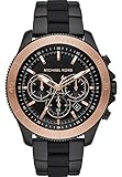 Michael Kors Herren-Armbanduhr Analog Quarz One Size, schwarz, schwarz