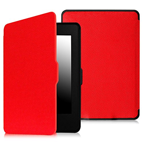 Fintie Kindle Paperwhite Hülle - Die dünnste und leichteste Smartshell Case Schutzhülle Tasche mit auto Sleep / Wake für den neuen Kindle Paperwhite 2016 (mit 300 ppi-Display, 6 Zoll, und integrierter Beleuchtung) und alle Modelle von 2012, 2013, 2014, 2015, Rot