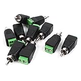 Peso neto: 67g sourcing map 10 Piezas RCA Conector Macho a AV Tornillo Terminal Conector CCTV Balun