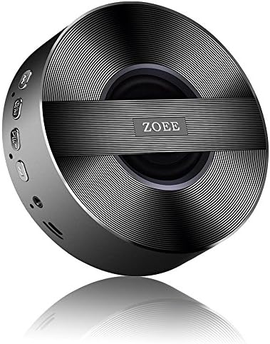 ZOEE A5 Wireless Bluetooth Speaker, Enhanced Bass Built-In Mic, TF card slot, Bluetooth 4.0 Technology, Metallic Texture - Black