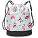 Produktbild BAOQIN Funny Dance Gift Unisex Drawstring Fashion Beam Backpack Cute Pink Pig Print Backpack Travel Gym Tote Cosmetic Bag