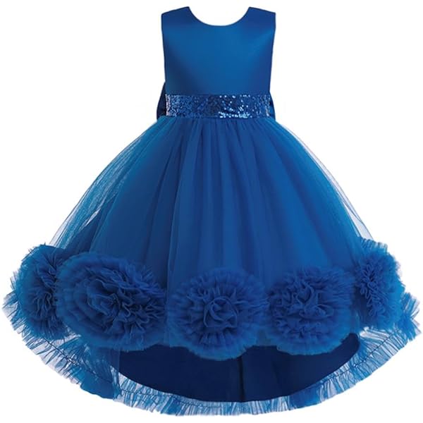 Lito Angels Bruidsmeisjes Kerstfeest Outfit Baljurk Elegante Tule Jurk met Parels voor Kleine Meisjes van 4-5 Jaar, Bordeauxrood