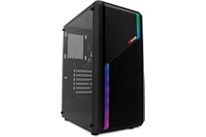 VANT - PC Gaming Complete Neon-X (AMD Ryzen 5-5600G, 16GB RAM, 1TB SSD + 2TB HDD, Grafika Radeon Vega 7, W11 Pro Preinstalowany Bez licencji). Komputer stacjonarny, Komputer do gier, PC Gamer