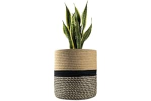 FairyLavie 20CM Rope Plant Basket, for 15CM - 17CM Planter, Reinforce Rope for Easier and Faster Shape Recovery, Multifunctional Basket Ideal Choice for Home Decor and Storage