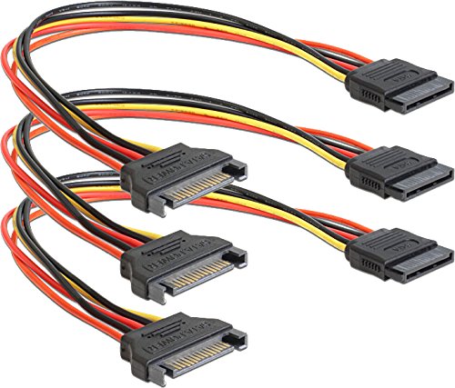 DELOCK Kabel Power SATA 15 Pin Stecker > SATA 15 Pin Buchse Verlängerung 30 cm