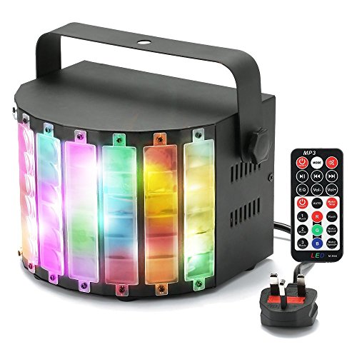 Dj lights,GLIME LED Disco Lights Built in U Disk/SD Card with Remote Control RGB Effect Stage Lighting Sound Activated for Wedding Birthday Club Holiday Color Chaning(Metal Casing)