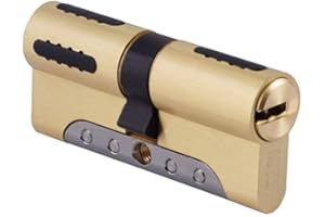 IFAM Cilindro Puerta Exterior WX1000 30x30 Color Latón, Bombin Cerradura Alta Seguridad, Perfil Europeo, Incluye 5 llaves, Protección Antirrotura, Antitaladro, Antibumping
