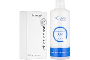 AQUYO COSMETICS Eliminator Haarfarben Entferner + Creme Oxydant Entwickler 3% 500ml | Color Remover zur Entfernung künstlicher Farbpigmente aus gefärbtem Haar | Farbentferner ohne Parabene, Paraffine und Bleichmittel