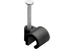 Debflex 700423 - Attacco filo elettrico per cavi elettrici, fissaggio e collegamento del cavo, chiodo di fissaggio, attacco Ø 4 A 7 mm, colore: Nero Confezione da 50 - Debflex 700423