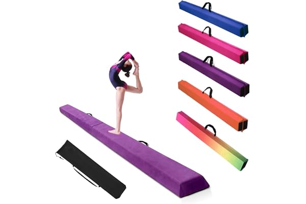 Alondy Gymnastique Poutre d'équilibre Pliante Poutre d'équilibre Balance Équipement de Fitness pour Enfants Formation Exercice de Gymnastique