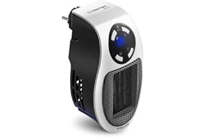 TROTEC TFC 01 E Termowentylator gniazdkowa dmuchawa grzewca moc 500 W do pomieszczeń do 10 m²/25 m³ energooszczędny biały