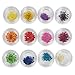 Imported 12 Colors 3D Dried Dry Flower Nail Art Decor UV Gel Acrylic Tips Manicure RS.355.00