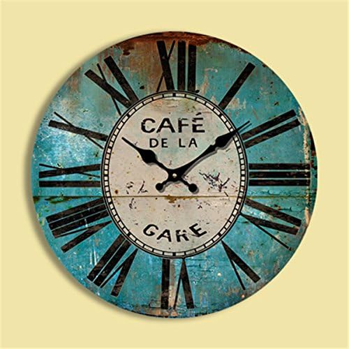 Cafe Gare Wall Clock Retro Home Living Room Market Bar Decor ,30cm